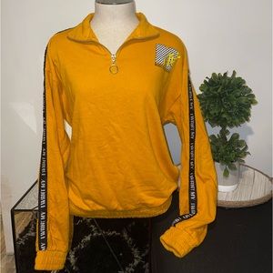 Crop quarter zip ‘sweat’ shirt